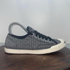 Converse Jack Purcell Grey Sneakers Women's Size 7 Twill Low Tops Shoes